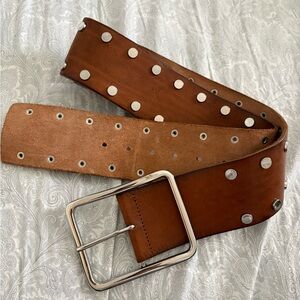 Zara Studded Leather Belt